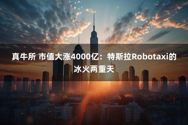 真牛所 市值大涨4000亿：特斯拉Robotaxi的冰火两重天