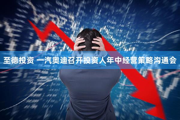 至德投资 一汽奥迪召开投资人年中经营策略沟通会
