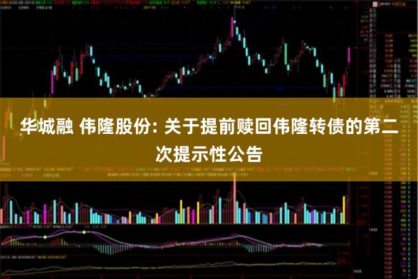 华城融 伟隆股份: 关于提前赎回伟隆转债的第二次提示性公告