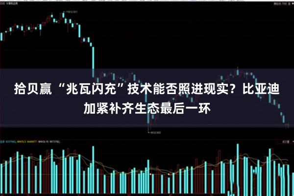 拾贝赢 “兆瓦闪充”技术能否照进现实？比亚迪加紧补齐生态最后一环
